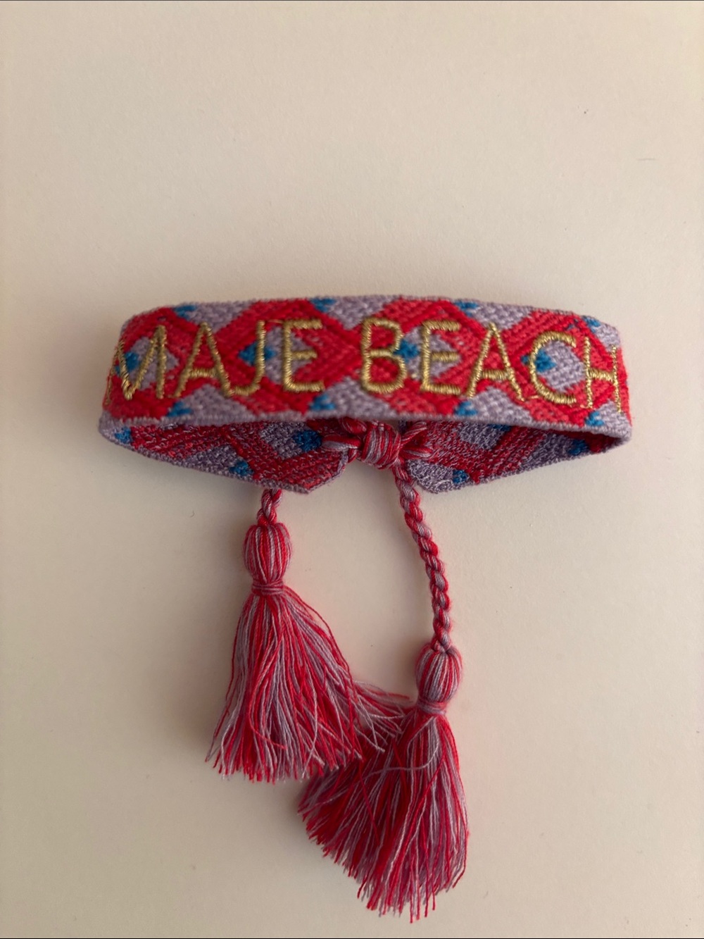 Maje Paris Woven Friendship Bracelet with Tassels